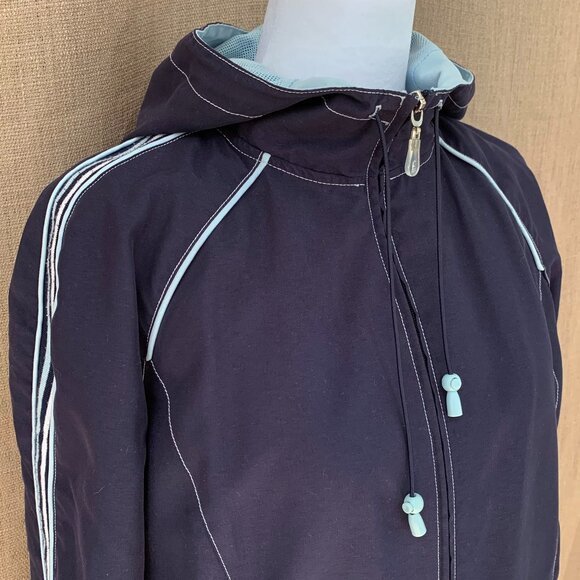 Fuda Jackets & Blazers - FUDA Oversized Windbreaker Breathable Striped Hoodie